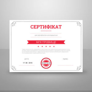 Макет диплома и сертификата №8