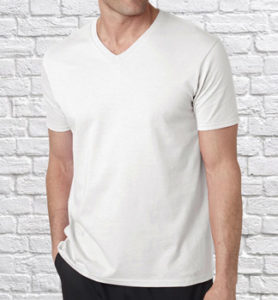 Футболка мужская V-neck белая